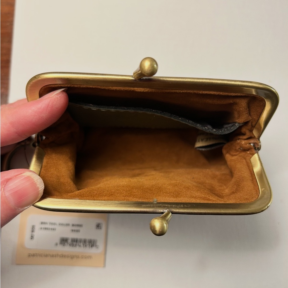 Patricia Nash Sage Leather Coin Pouch - Picture 6 of 7